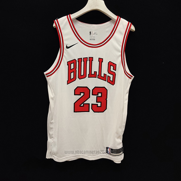 Camiseta Chicago Bulls Michael Jordan #23 Association Autentico Blanco